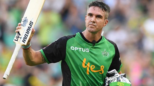 Kevin Pietersen was named man of the match for his knock of 46 from 23 balls in his final Big Bash game. Photo: Mal Fairclough