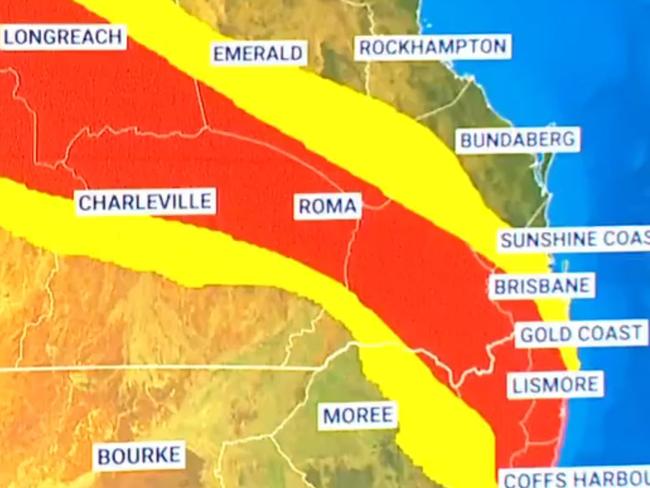 During the week, humid conditions associated with a series of low-pressure troughs triggered storms, some severe, and widespread rainfall over the interior, parts of eastern Australia, and south-western parts of the country. Picture: SKY