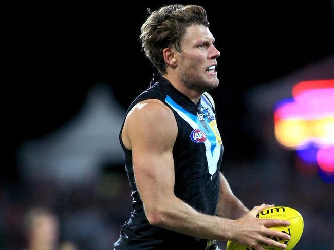 Port Adelaide’s Brad Ebert could be a barometer in the finals. Picture: Phil Williams