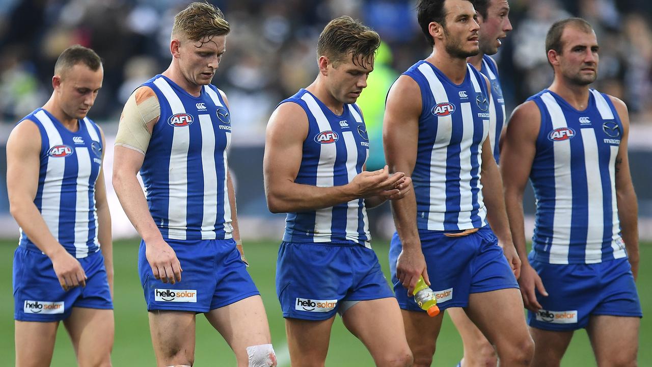 Jack Ziebell had his knees cut after making contact with the LED signage.