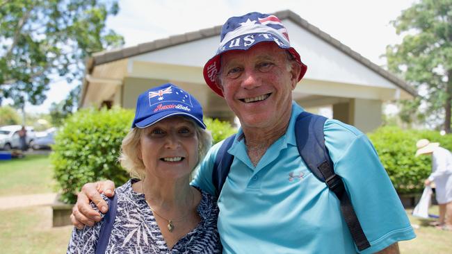 Penny Friend and Neal Maloney at the Noosa Australia Day Festival at Lions Park Gympie Terrace, Noosaville on January 26, 2023. Picture: Katrina Lezaic