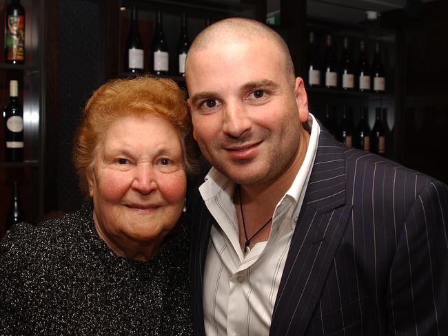 George with his grandmother.