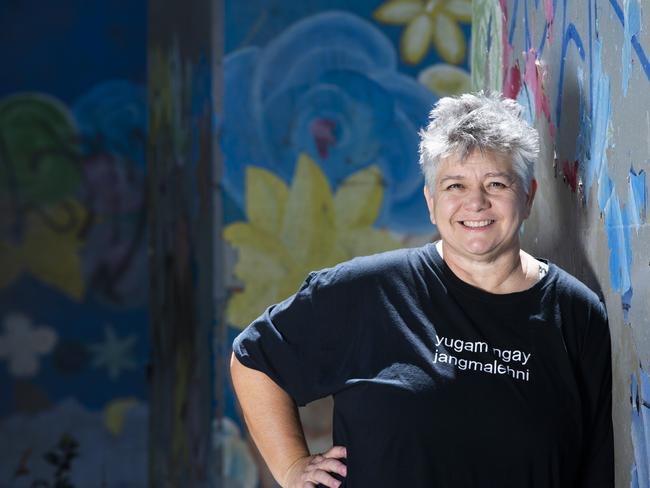 Author Melissa Lucashenko has won the premiers award for her book Too much lip. Thursday, December 5, 2019. Melissa poses for a photograph in Loganholme. (AAP Image/Renae Droop)