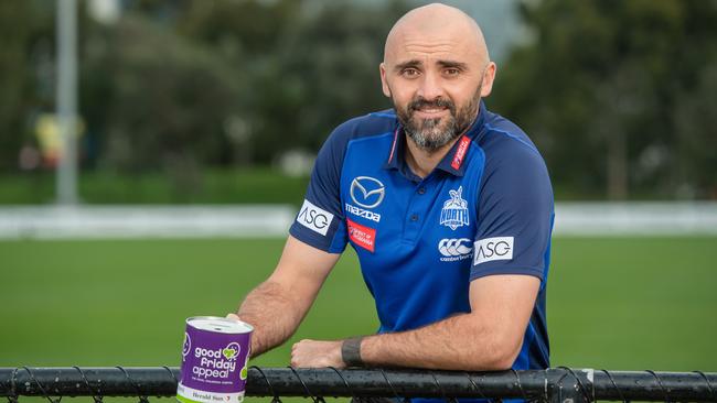 North Melbourne coach Rhyce Shaw is calling on people to get behind the RCH Good Friday Appeal. Picture: Jason Edwards