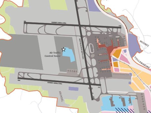 The long-term runway plan for Melbourne Airport. Picture: Supplied.