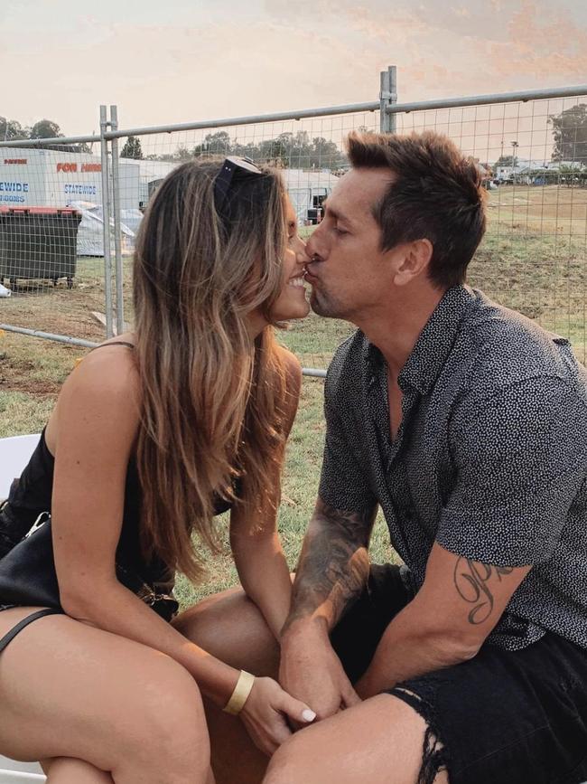 Mitchell Pearce and fiancée Kristin Scott. Picture: Instagram