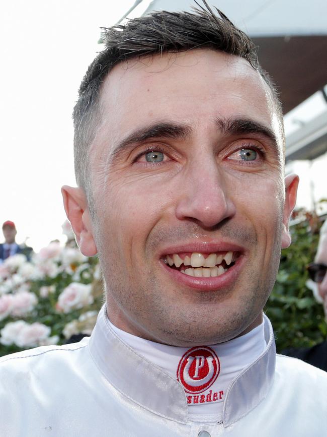 Jockey Anthony Darmanin. (AAP Image/George Salpigtidis)