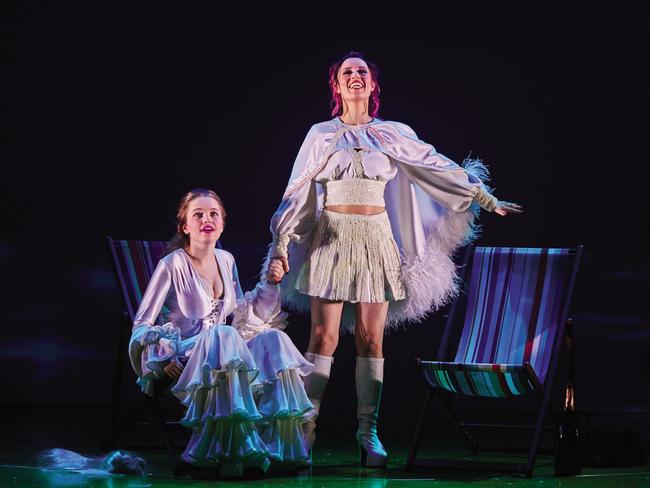 McKenna and Madeleine Jones in Muriel’s Wedding The Musical. Picture: Lisa Tomasetti