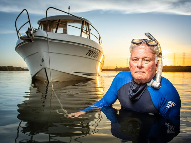 SA_WEEKEND. Marine biologist Mike Bossley has worked tirelessly to protect the dolphins in the Port River. PICTURE Brad Fleet