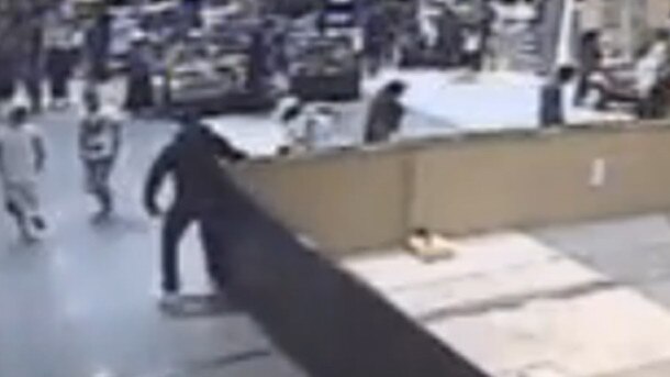 CCTV images show the moment Jacques Teamo is shot at Robina Town Centre by bikie rival Mark Graham