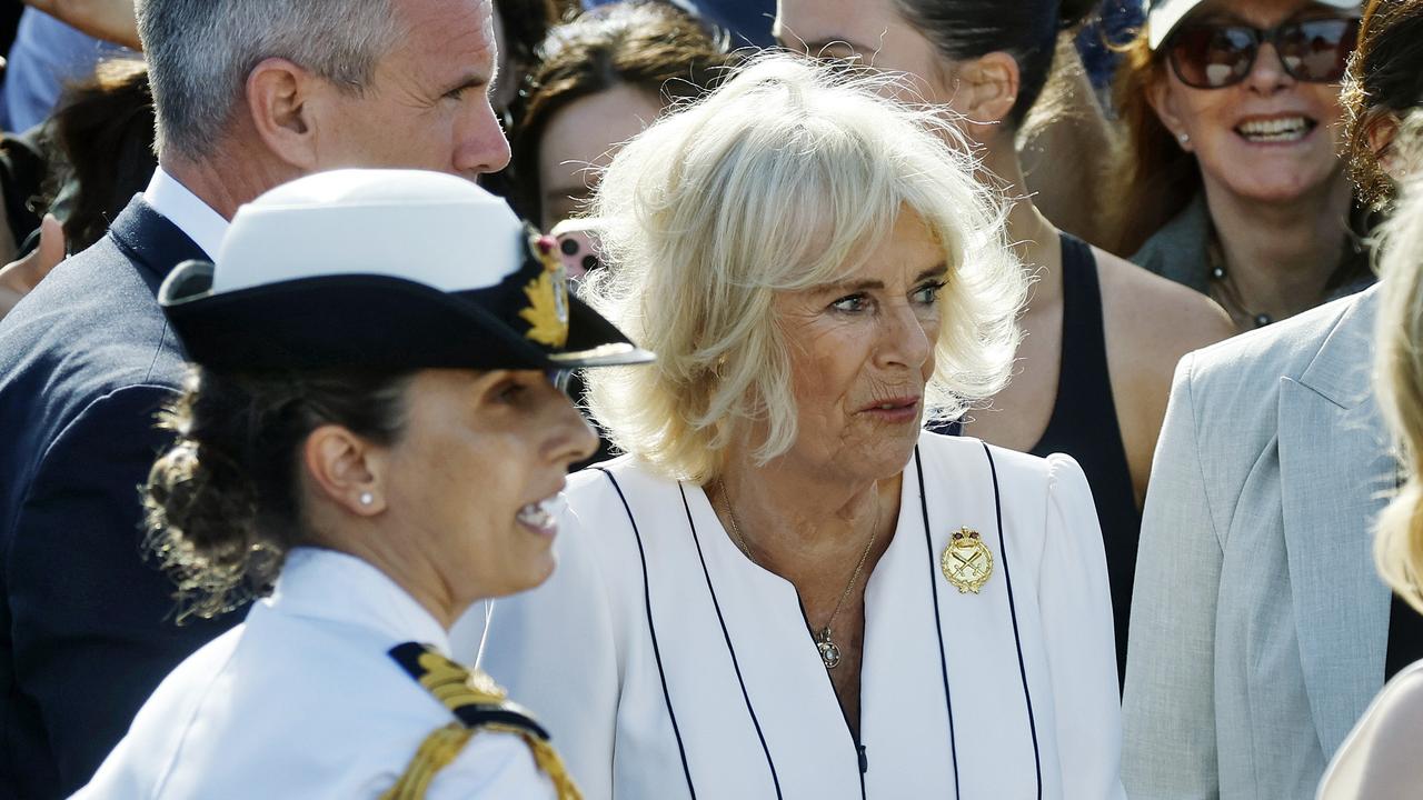 Queen Camilla met some of the thousands of fans at the Opera House. Picture: Sam Ruttyn