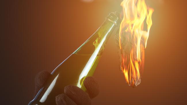 A Molotov cocktail was thrown into an elderly woman’s home