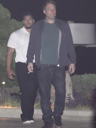 Ben Affleck leaves dinner with Playboy model Shauna Sexton. Picture: Mega