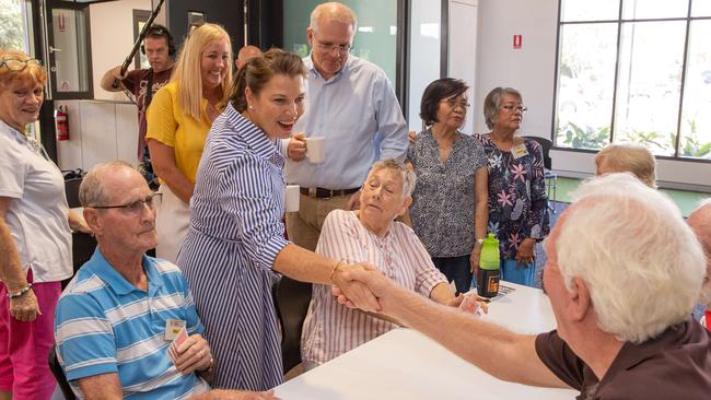 Scott Morrison and Jenny Morrison join Tina MacFarlane in meeting the locals at the Palmerston 50+ Tuesday Club at the Gray Community Hall. Jason Edwards