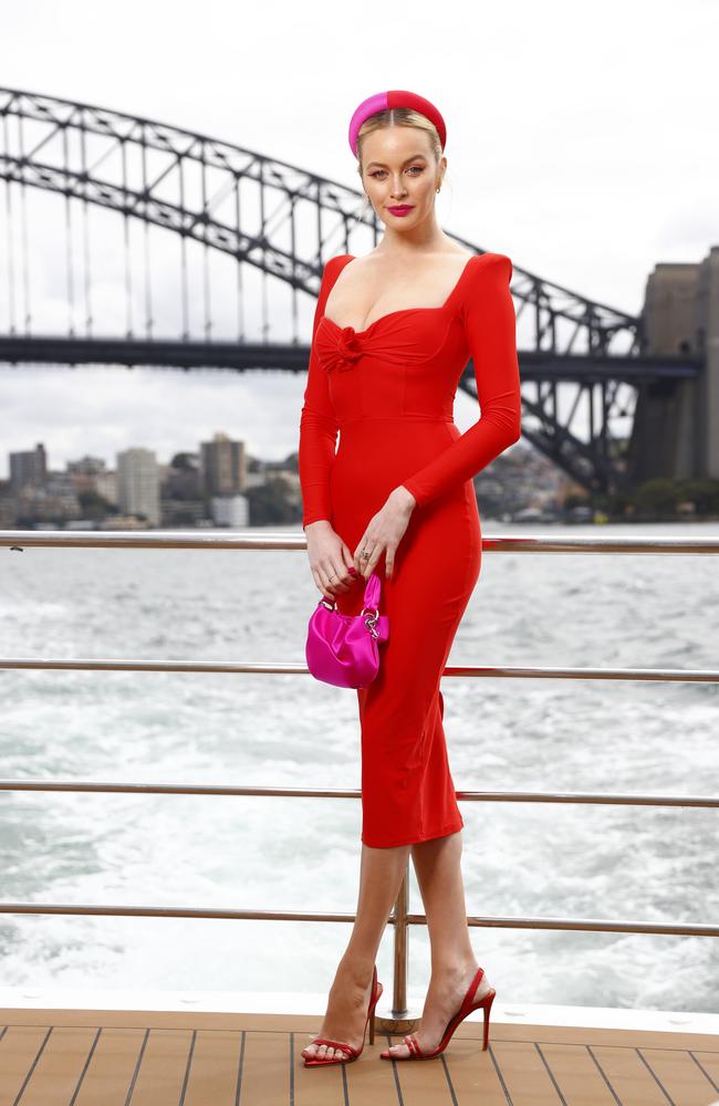 Simone Holtznagel on board The Jackson last week for the launch of the Sydney Everest Carnival 2022. Picture: Richard Dobson