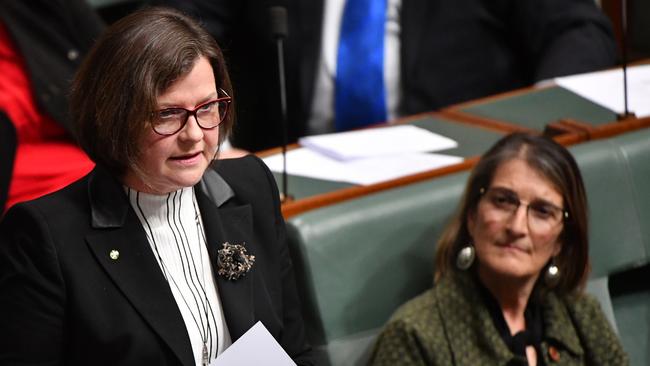 Labor member for Batman Ged Kearney makes her maiden speech in the House of Representatives. Picture; AAP.