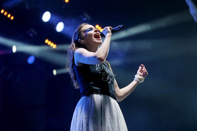Chvrches perform at the Marion Bay Falls festival. Picture: PATRICK GEE