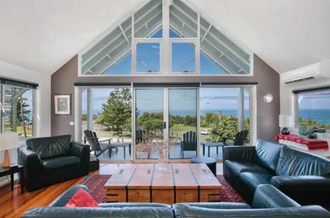 This spacious Airbnb opens up to look out over Bulli Beach. Picture: Airbnb