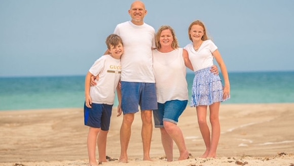 Mike and Jen Berton with their two children, Kai and Bethany.