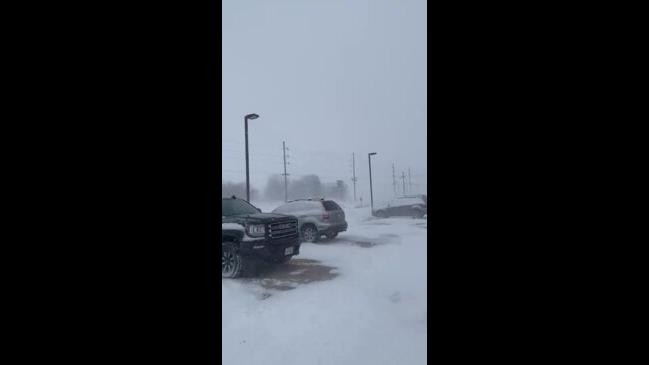 Winter Storm Hits Nebraska With Snow Squall And Whiteout Conditions ...