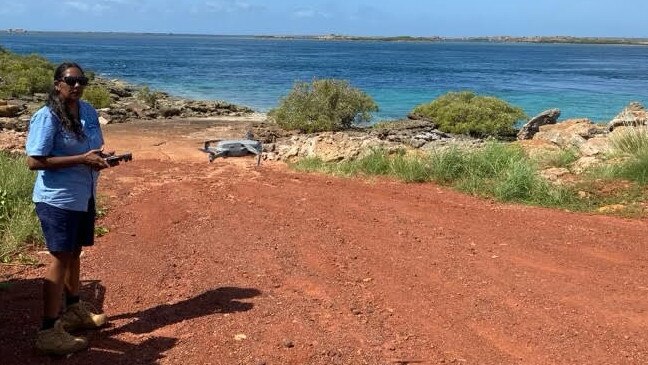 Bardi Jawi Oornay traditional owner Ranger Natasha George on the Dampier Peninsula in northern WA. Picture: Bardi Jawi Niimidiman Aboriginal Corporation