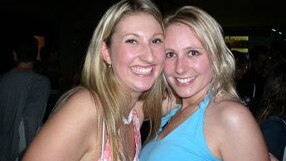 Two ladies living it up at the old Wheelers Hill Hotel nightclub in the early 2000s. Picture: MaxMoose.com.au