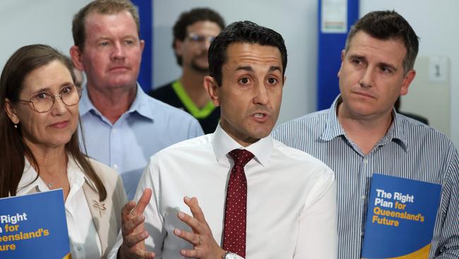 Leader of the Opposition David Crisafulli during a media conference at the Nursing Clinics at CQ University, Rockhampton. Picture: Liam Kidston.