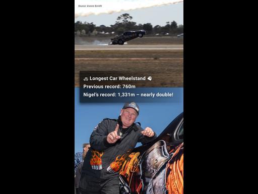 Guiness World Record for the Longest Wheel Stander