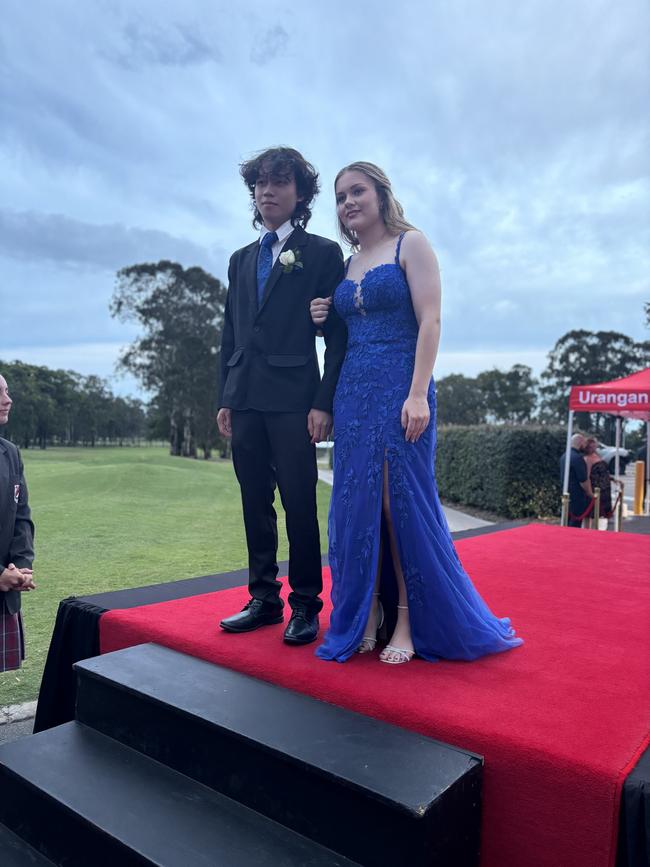 Students from Urangan State High School arrive at their formal.