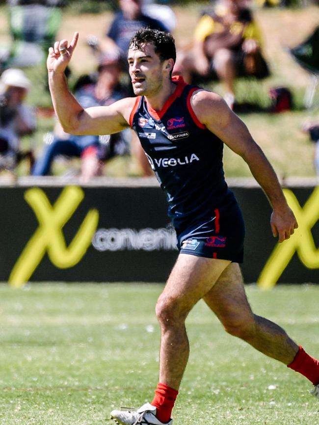 Ex-Redlegs onballer Will Abbott was stellar for Old Ignatians but it was not enough to drag his side over the line against Glenunga on Saturday. Picture: AAP/Morgan Sette