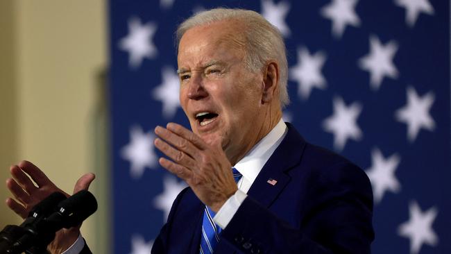 Joe Biden, in Tampa, Florida, on Thursday, says he voluntarily opened his home to federal agents to search. Picture: AFP