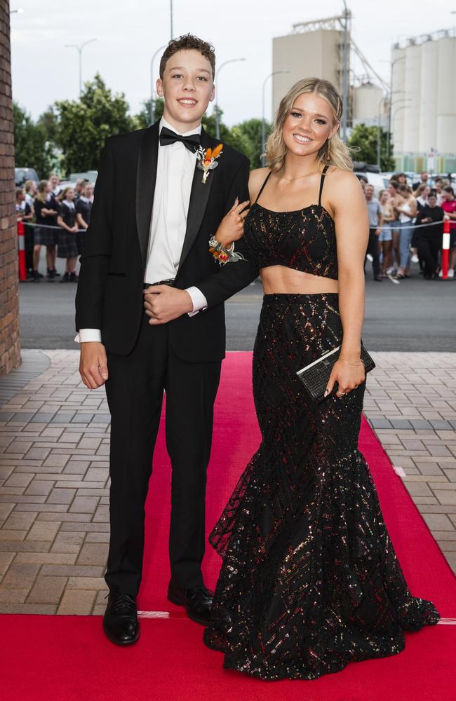 Alexander Callcott and Mercia Zillman at Toowoomba Grammar School formal at Rumours International, Wednesday, November 15, 2023. Picture: Kevin Farmer