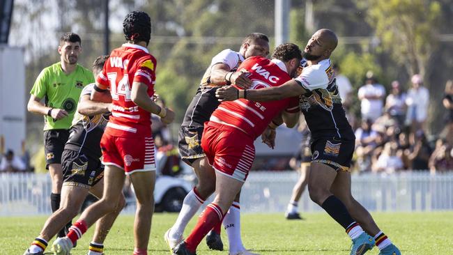 Men's Koori Knockout grand final, Walgett Aboriginal Connection vs Wiradjuri Aboriginal Rivers. Picture: Andrea Francolini