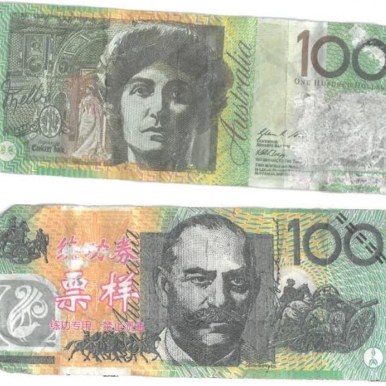 Tasmania Police have received at least seven reports of counterfeit $50 and $100 notes tendered with Chinese writing on them.