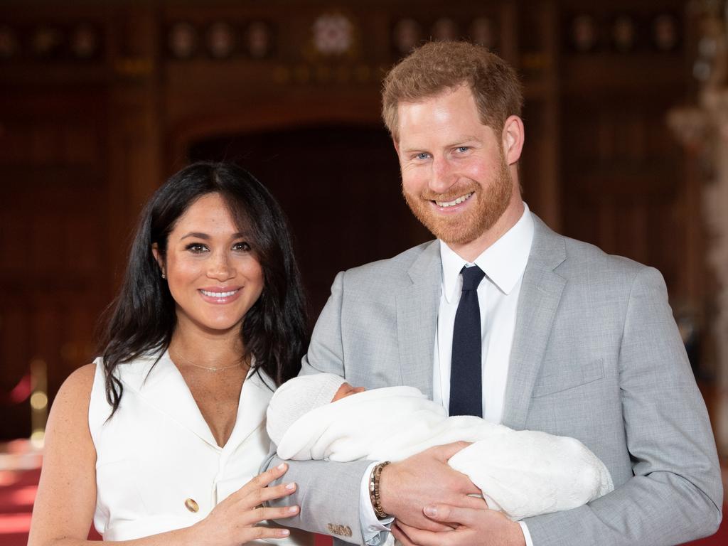 Meghan, Archie and Prince ‘Haz’ Harry. Picture: Getty Images