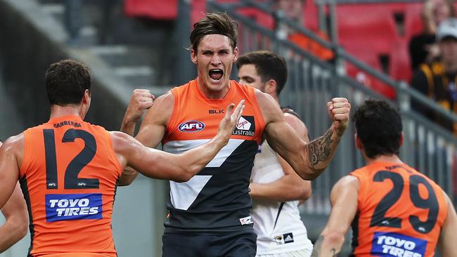 Rory Lobb’s GWS Giants could find themselves in the 2016 AFL Grand Final. Picture: Phil Hillyard