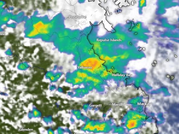 Severe Thunderstorm Warning with heavy rainfall for Central Coast and Whitsundays. Picture: BOM