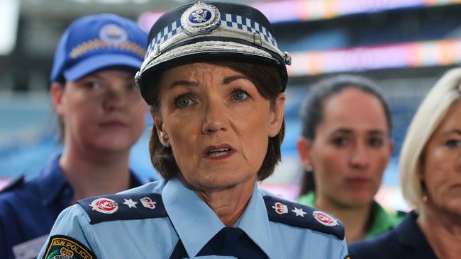 NSW Police Commissioner Karen Webb said police believed Monday’s protest would be a ‘policeable small vigil’ but police were concerned that tensions could become more inflamed. Picture: NewsWire/ Gaye Gerard