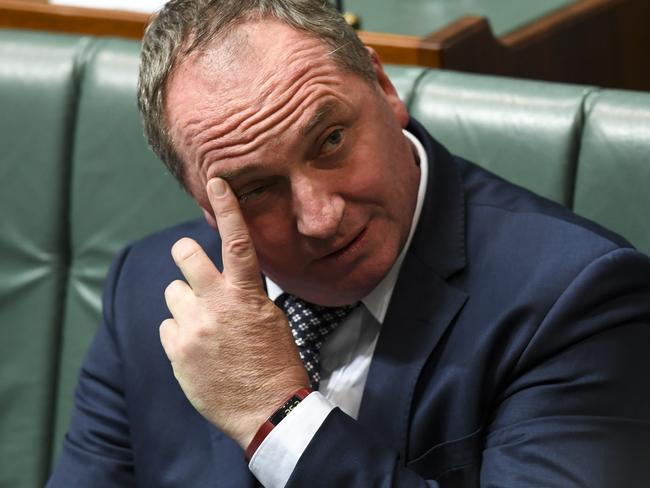 Barnaby Joyce has reportedly pleaded for ‘more time’ from Nationals colleagues. Picture: Lukas Coch/AAP