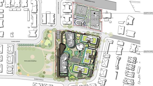 Layout of buildings under the proposal.