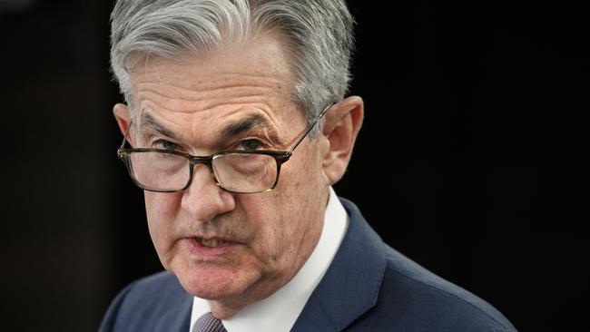 US Federal Reserve Chair Jerome Powell. Picture: AP