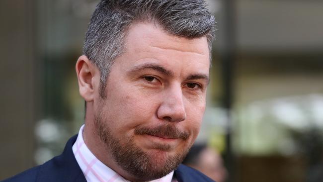 Shaune Irving outside the Brisbane District Court. Picture: AAP Image/Jono Searle.