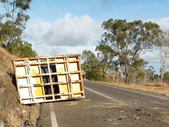 Aftermath of the crash on the Bruce Highway at Stuart, November 24, 2020.