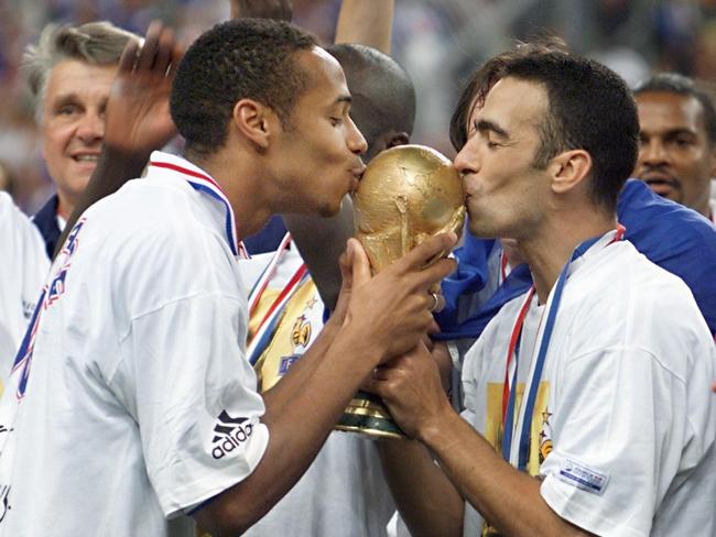 Thierry Henry (L) is another graduate of French football’s finishing school. Pic: AFP