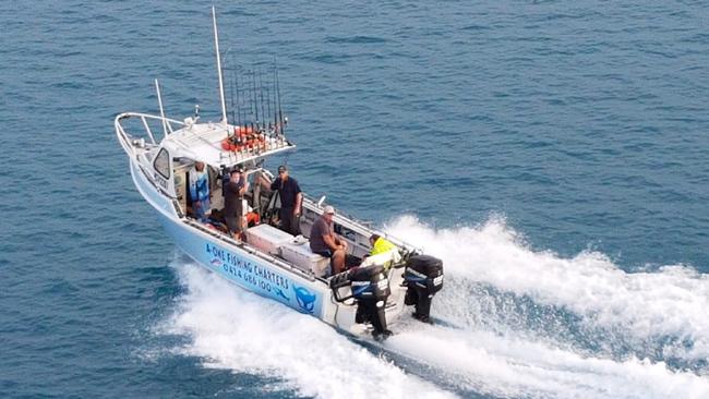 A-One Fishing Charters after it hit a whale in the Whitsundays. Picture: SUPPLIED