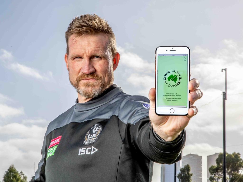 Nathan Buckley is behind the Let Us Play campaign, urging Aussies to download the COVID Safe app. Picture: Tim Carrafa