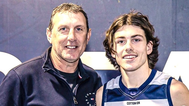 Peter Riccardi is a proud dad. Photo: instagram @geelongcats.