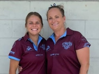 CQ Capras under-17 sensation Macey Evans with coach Nikki Carpenter.