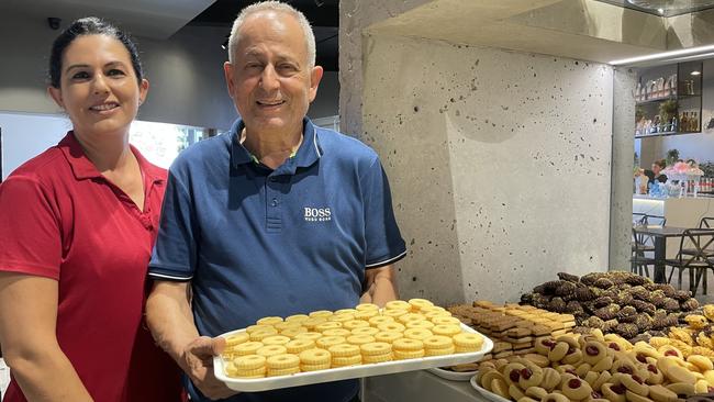 Abla's Pastries worker Joumana Jabbour with founder and owner Milad Abla at the much-loved Granville cafe.