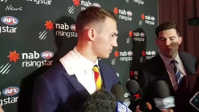 Tom Doedee at AFL Rising Star awards